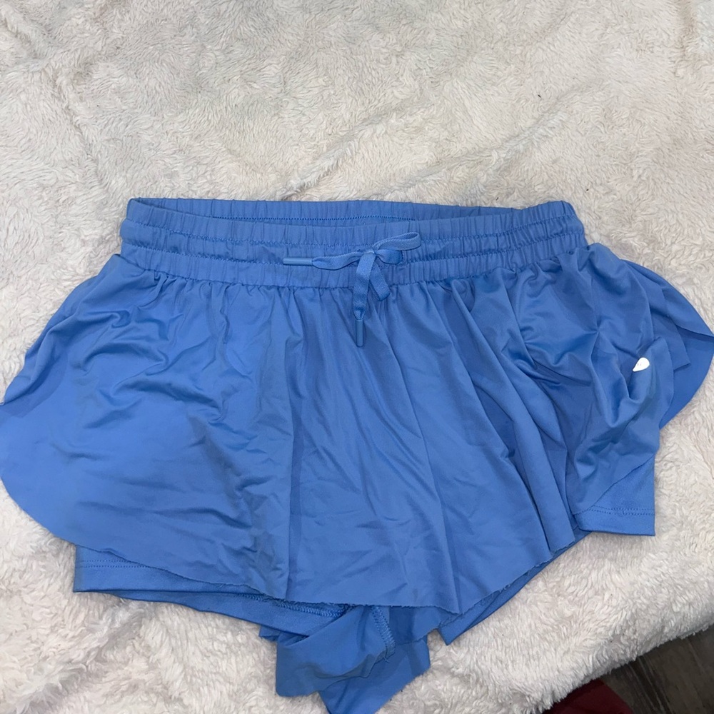blue butterfly shorts